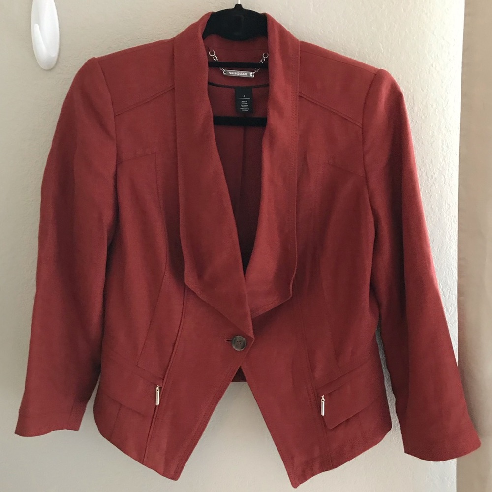 Sz 4 WHBM cropped blazer - Rust Color
